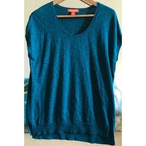 JOE FRESH DARK TEAL SLEEVELESS SWEATER - SIZE L